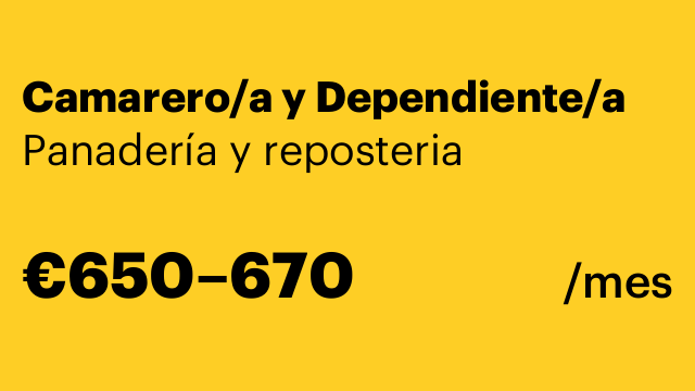 Camarero/a y Dependiente/a