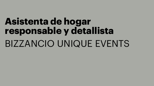 Asistenta de hogar responsable y detallista