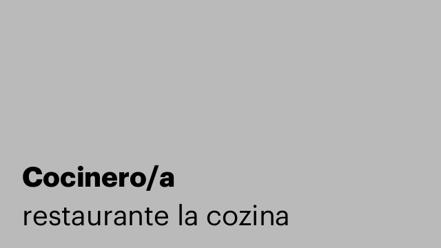 Cocinero/a