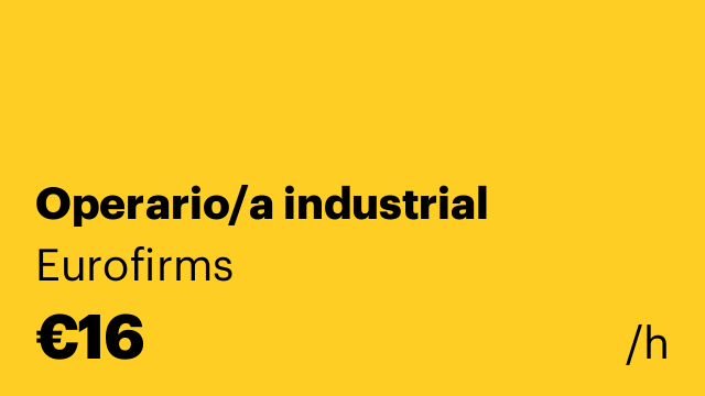Operario/a industrial
