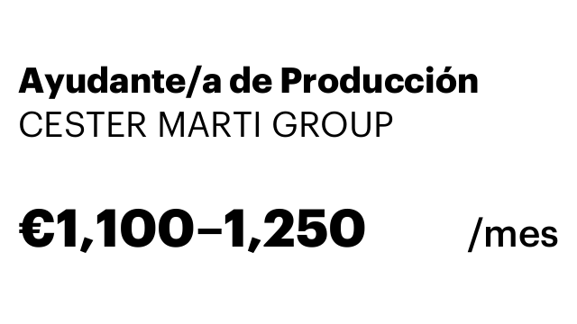 Ayudante/a de Producción
