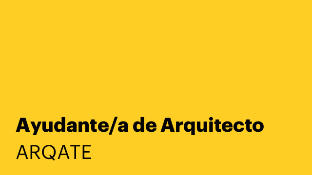 Ayudante/a de Arquitecto