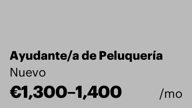 Ayudante/a de Peluquería