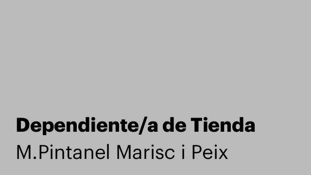 Dependiente/a de Tienda