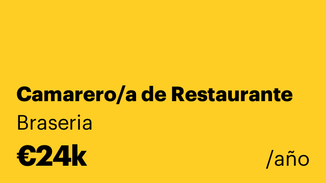 Camarero/a de Restaurante
