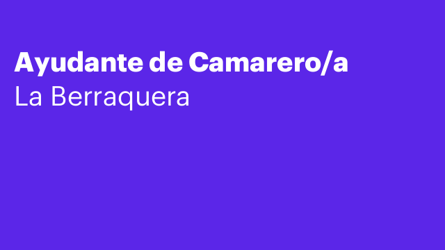 Ayudante de Camarero/a