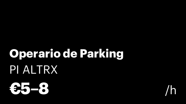 Operario de Parking