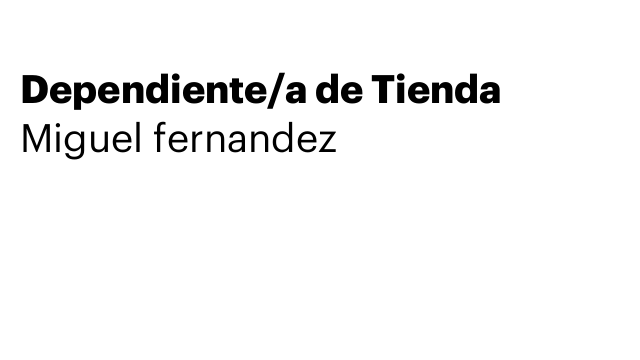 Dependiente/a de Tienda