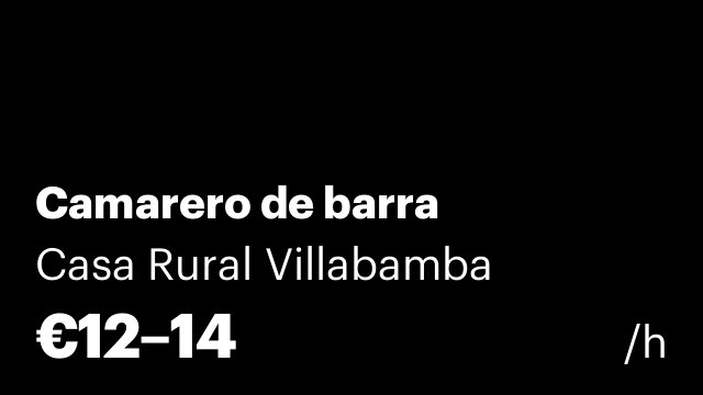 Camarero de barra