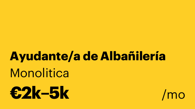 Ayudante/a de Albañilería