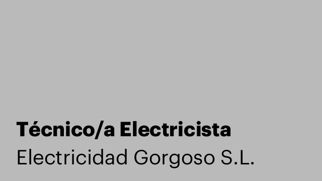 Técnico/a Electricista