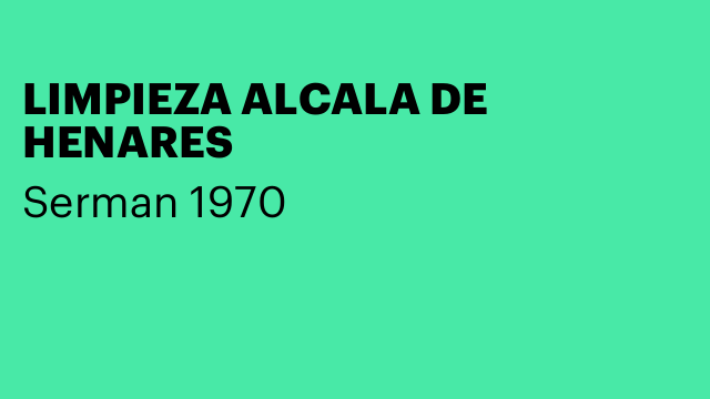LIMPIEZA ALCALA DE HENARES