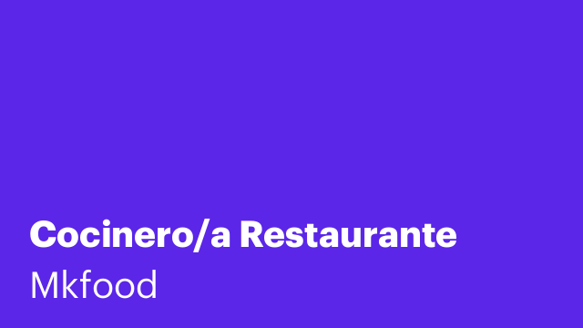 Cocinero/a Restaurante