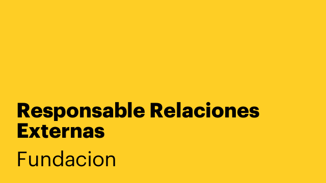 Responsable Relaciones Externas