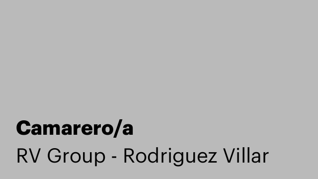 Camarero/a