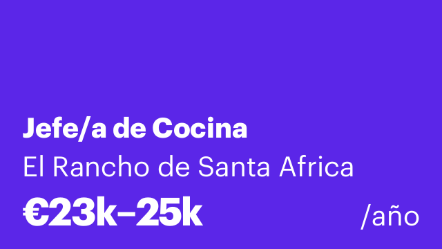 Jefe/a de Cocina