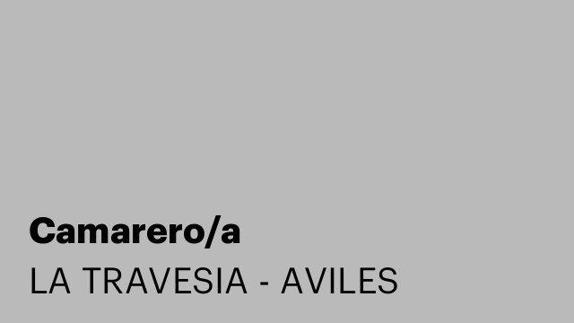 Camarero/a
