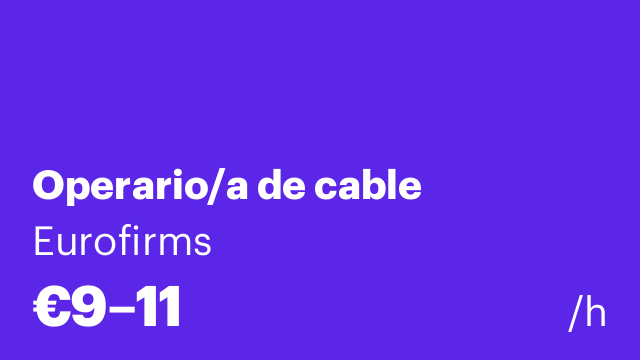 Operario/a de cable