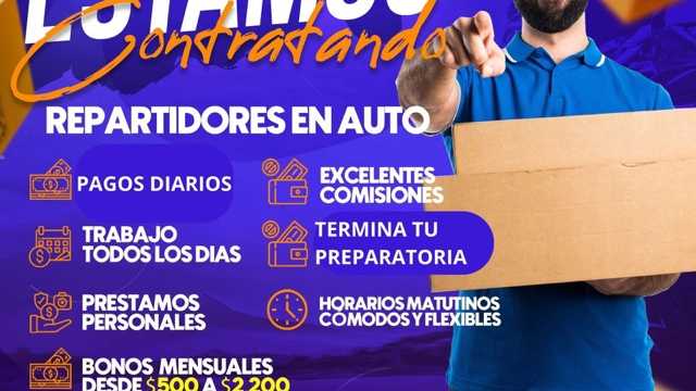 REPARTIDOR CON AUTO O MOTO PROPIA