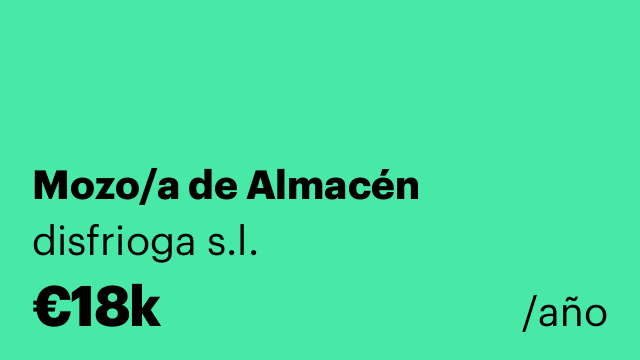 Mozo/a de Almacén