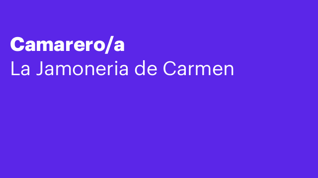 Camarero/a