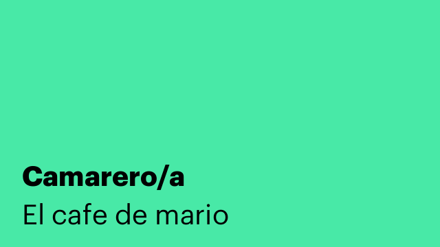 Camarero/a