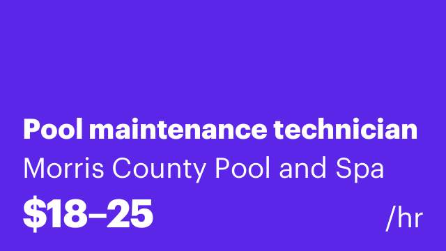 Pool maintenance technician