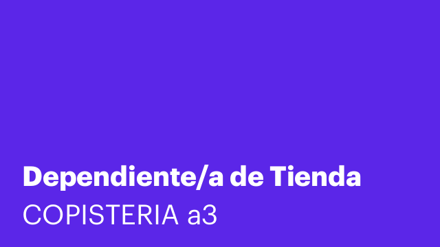 Dependiente/a de Tienda
