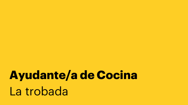 Ayudante/a de Cocina