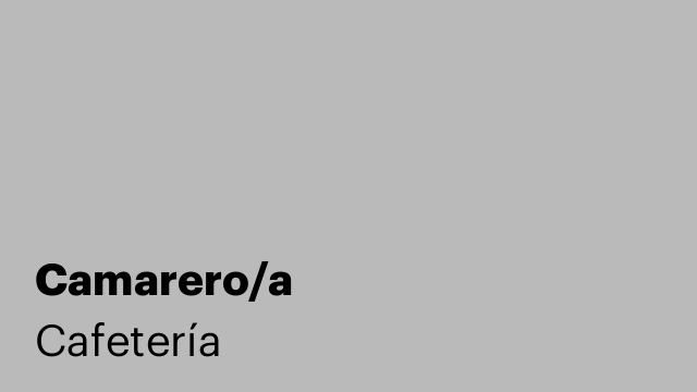 Camarero/a