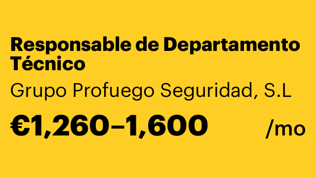 Responsable de Departamento Técnico