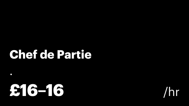 Chef de Partie