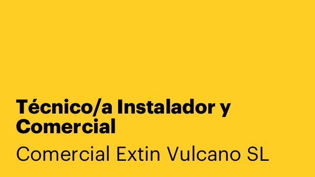 Técnico/a Instalador y Comercial
