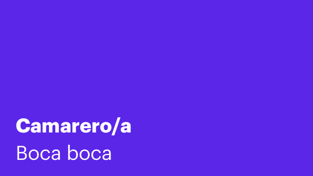 Camarero/a