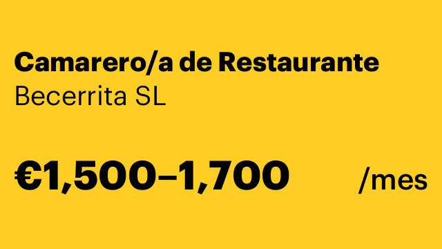 Camarero/a de Restaurante