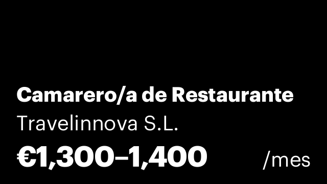 Camarero/a de Restaurante