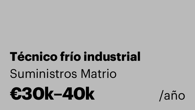 Técnico frío industrial