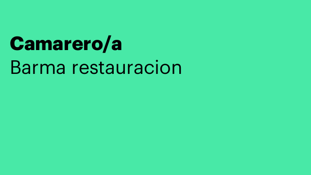 Camarero/a