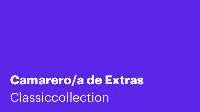 Camarero/a de Extras