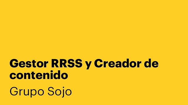 Gestor RRSS y Creador de contenido