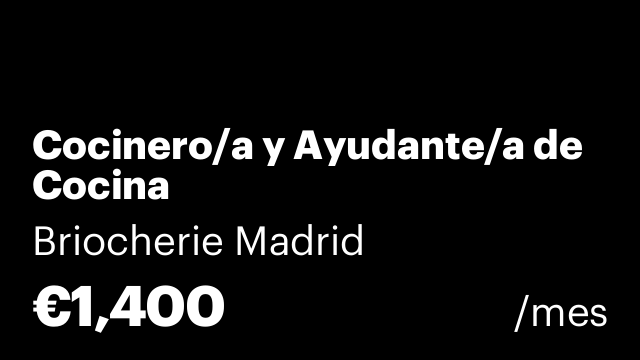 Cocinero/a y Ayudante/a de Cocina
