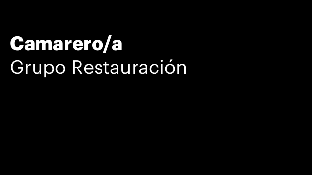Camarero/a
