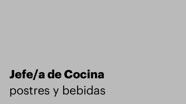 Jefe/a de Cocina