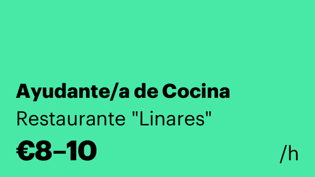 Ayudante/a de Cocina