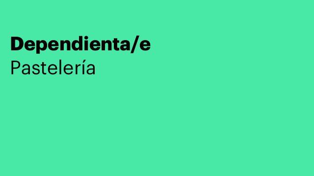 Dependienta/e