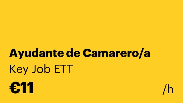 Ayudante de Camarero/a
