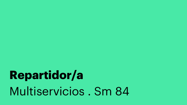 Repartidor/a