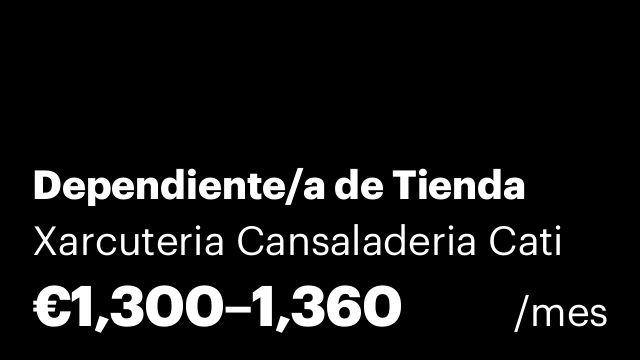 Dependiente/a de Tienda