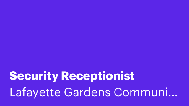 Security Receptionist