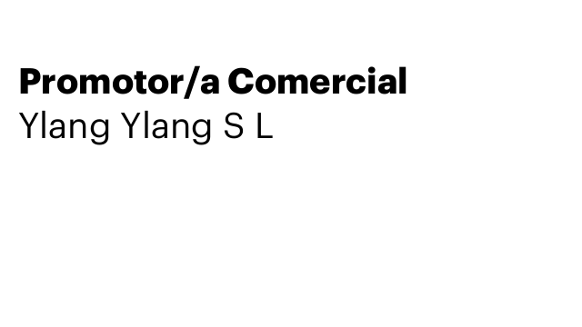 Promotor/a Comercial